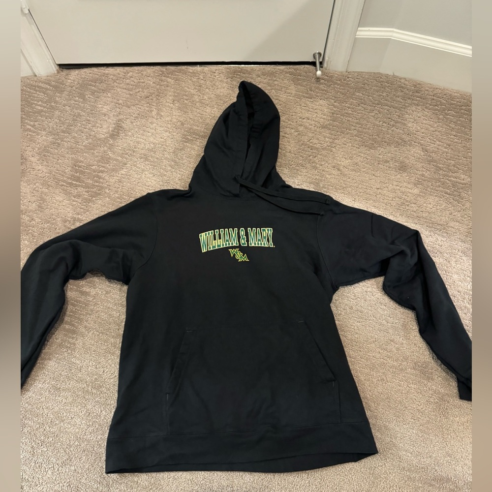 Elite Authentics William and Mary black drawstring hoodie